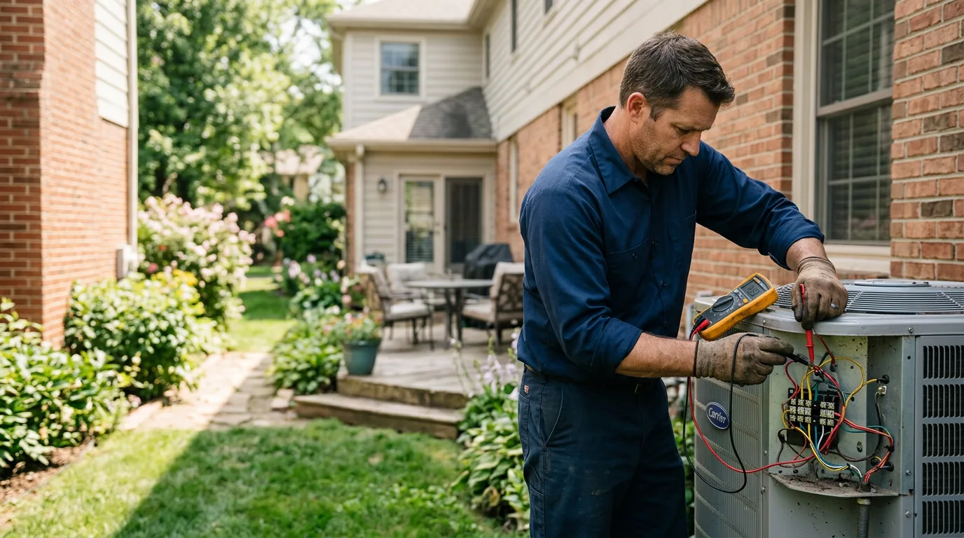 HVAC technician working near Romance, AR